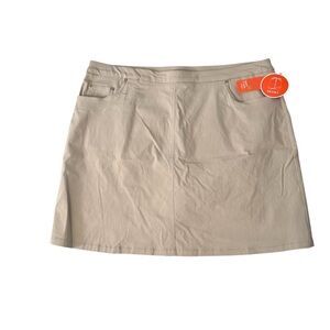 Heart of Palms Khaki Skort 18W NWT
